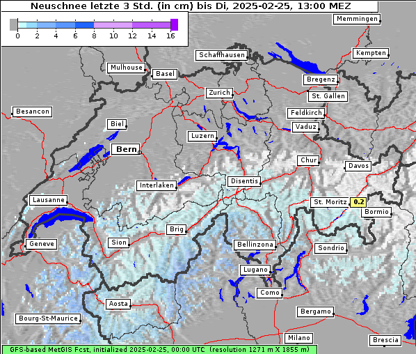 Neuschnee, 25. 2. 2025