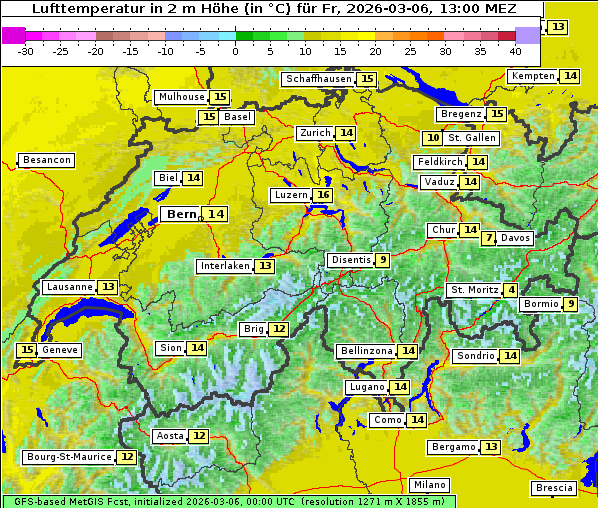 Temperatur, 6. 3. 2026