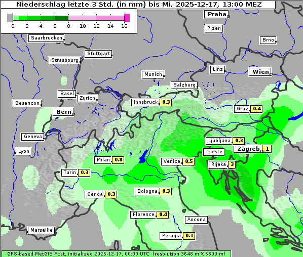 Niederschlag, 17. 12. 2025