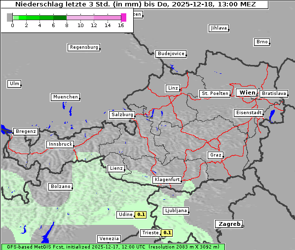 Niederschlag, 18. 12. 2025