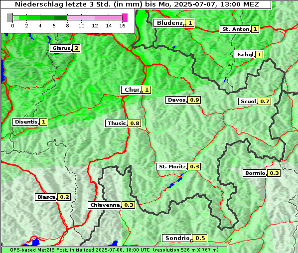 Niederschlag, 7. 7. 2025