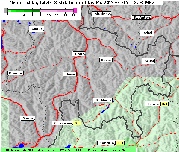 Niederschlag, 15. 4. 2026