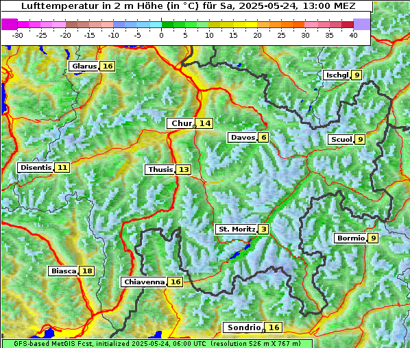 Temperatur, 24. 5. 2025