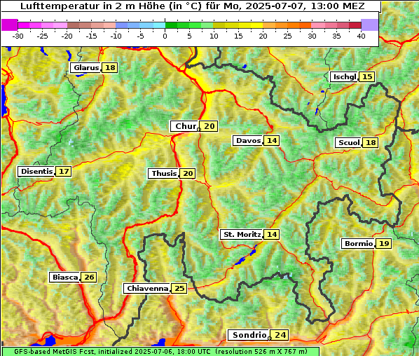 Temperatur, 7. 7. 2025