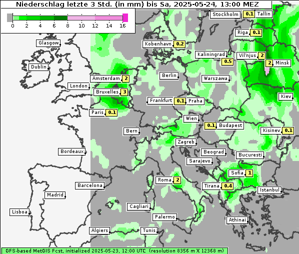 Niederschlag, 24. 5. 2025