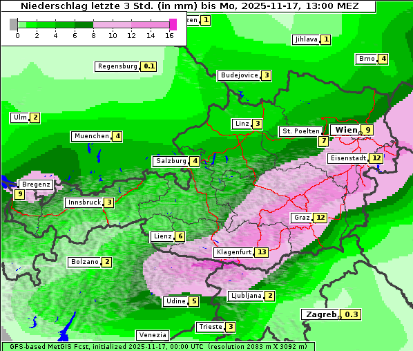 Niederschlag, 17. 11. 2025