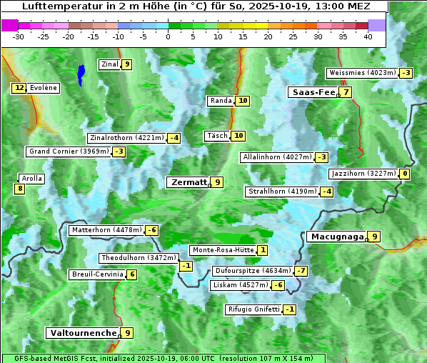 Temperatur, 19. 10. 2025