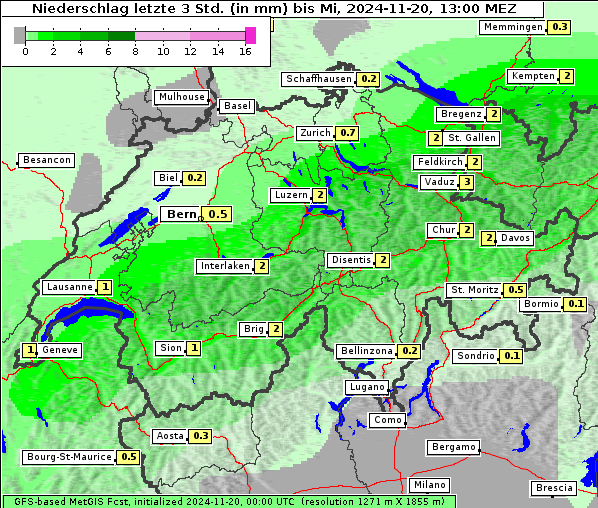 Niederschlag, 20. 11. 2024