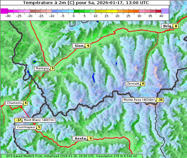 Temperatur, 17. 1. 2026