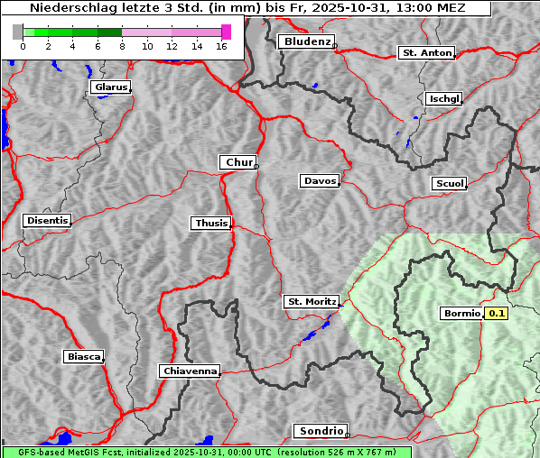 Niederschlag, 31. 10. 2025