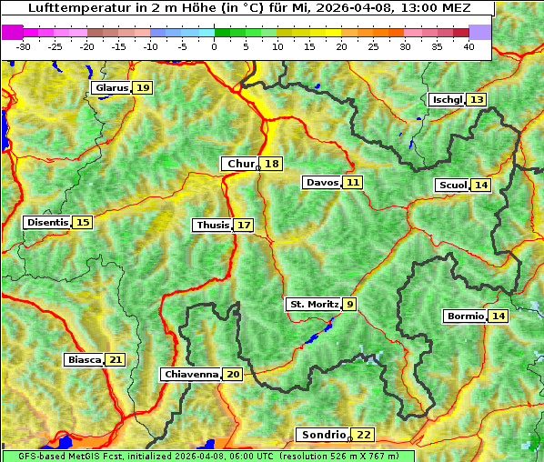 Temperatur, 8. 4. 2026