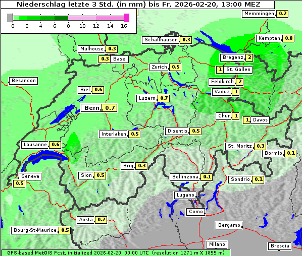 Niederschlag, 20. 2. 2026