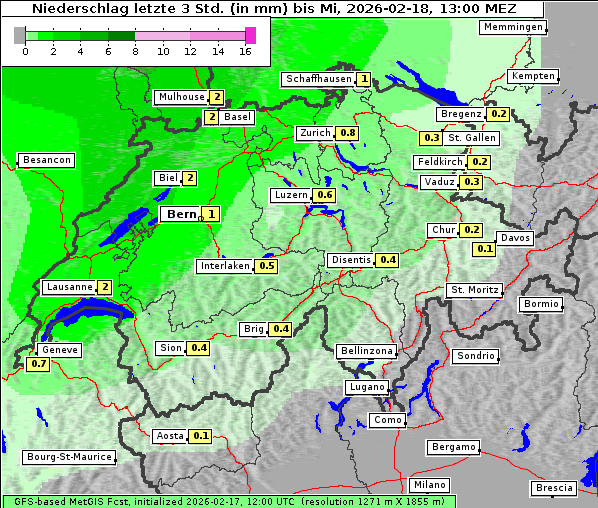 Niederschlag, 18. 2. 2026