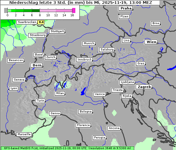 Niederschlag, 19. 11. 2025