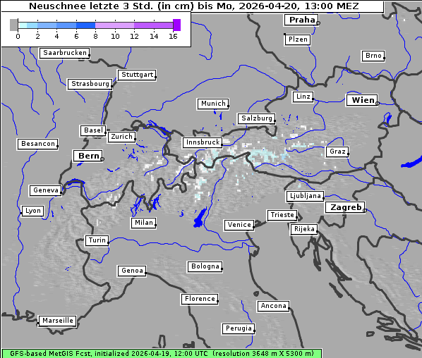 Neuschnee, 20. 4. 2026