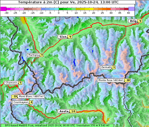 Temperatur, 24. 10. 2025