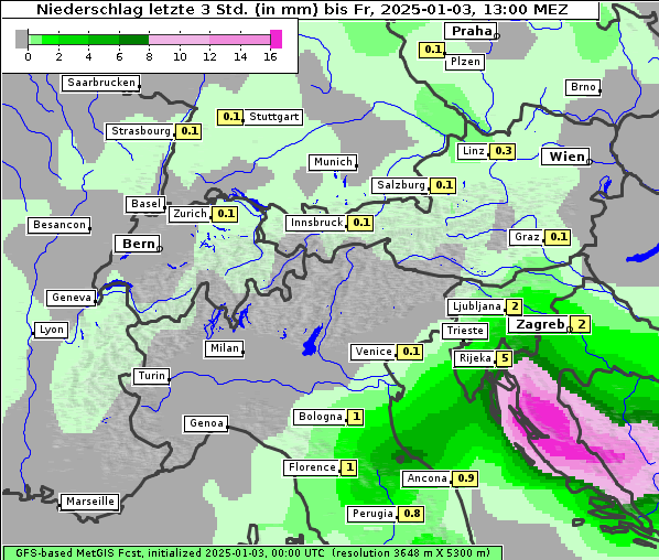 Niederschlag, 3. 1. 2025