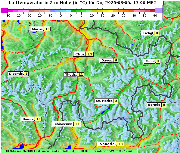 Temperatur, 5. 3. 2026