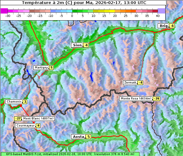 Temperatur, 17. 2. 2026