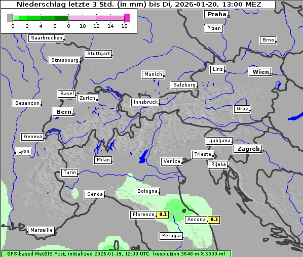 Niederschlag, 20. 1. 2026