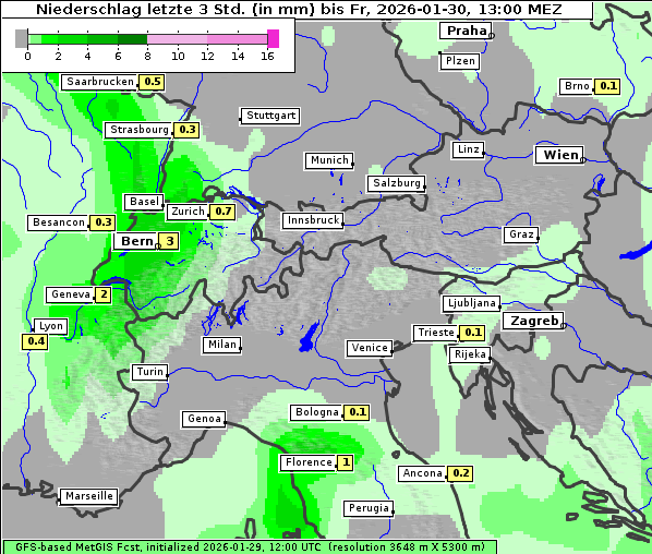 Niederschlag, 30. 1. 2026