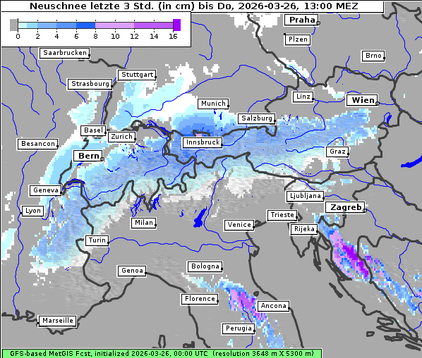 Neuschnee, 26. 3. 2026