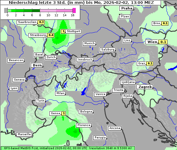Niederschlag, 2. 2. 2026