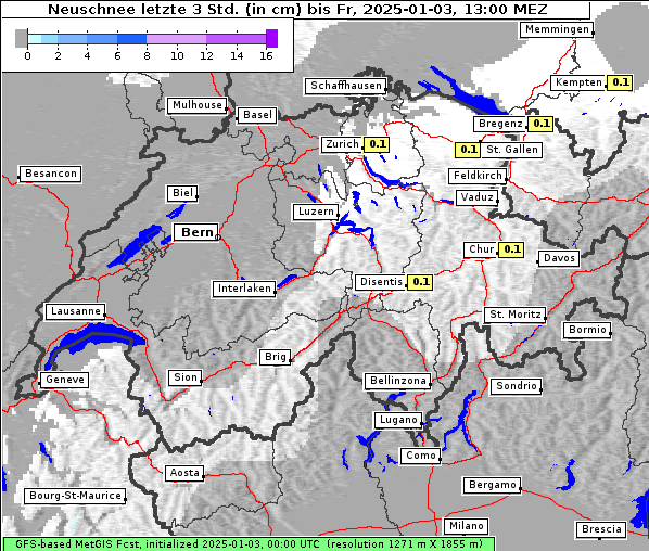 Neuschnee, 3. 1. 2025