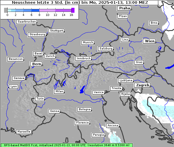 Neuschnee, 13. 1. 2025