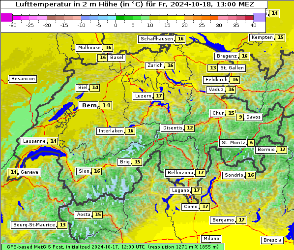 Temperatur, 18. 10. 2024