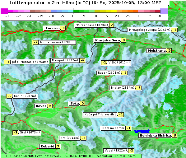 Temperatur, 5. 10. 2025