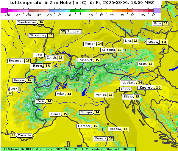 Temperatur, 6. 3. 2026
