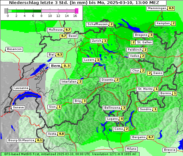 Niederschlag, 10. 3. 2025