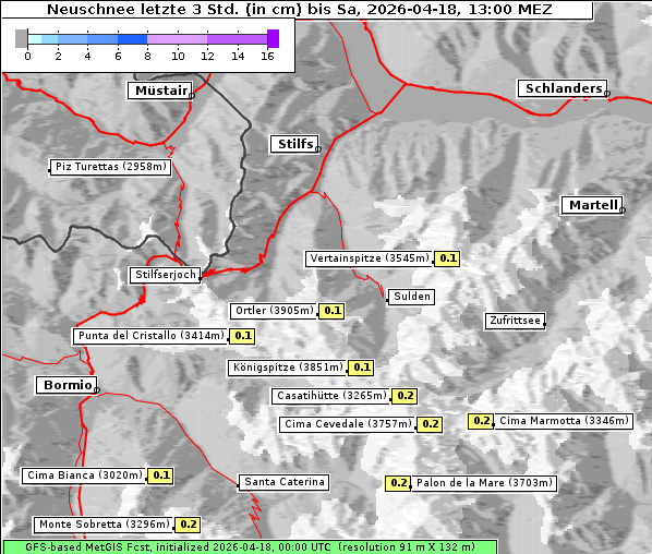 Neuschnee, 18. 4. 2026