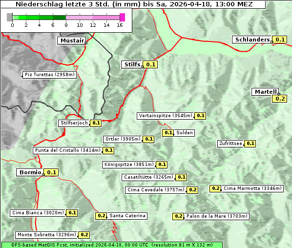 Niederschlag, 18. 4. 2026