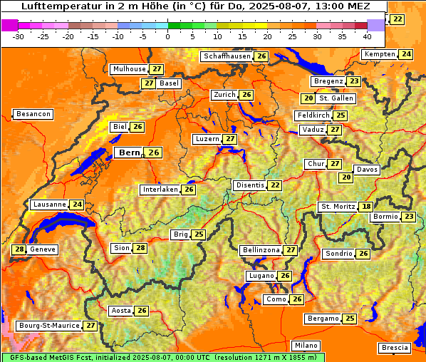 Temperatur, 7. 8. 2025