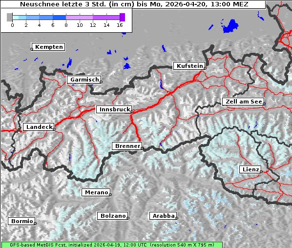 Neuschnee, 20. 4. 2026