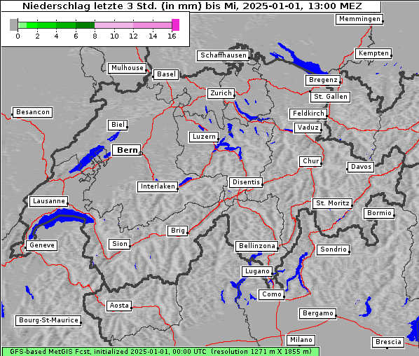 Niederschlag, 1. 1. 2025