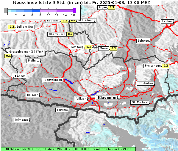 Neuschnee, 3. 1. 2025