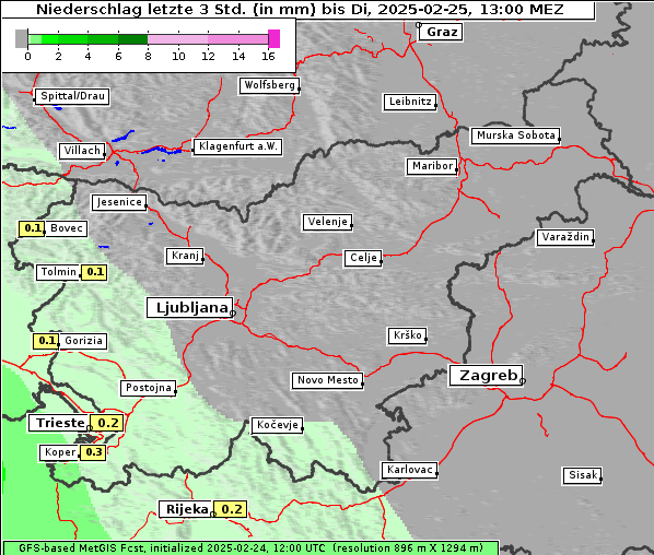 Niederschlag, 25. 2. 2025