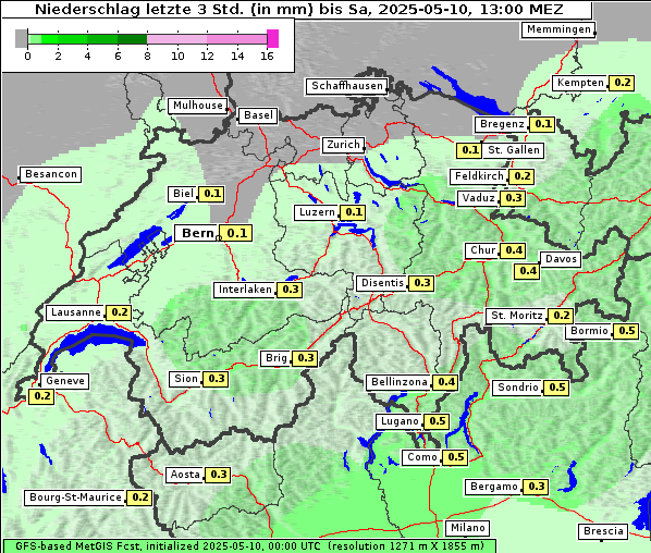 Niederschlag, 10. 5. 2025