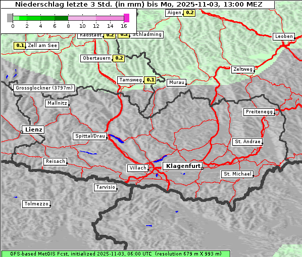 Niederschlag, 3. 11. 2025