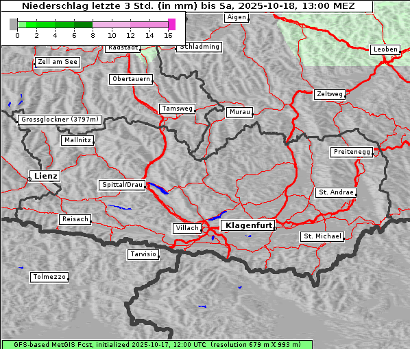 Niederschlag, 18. 10. 2025