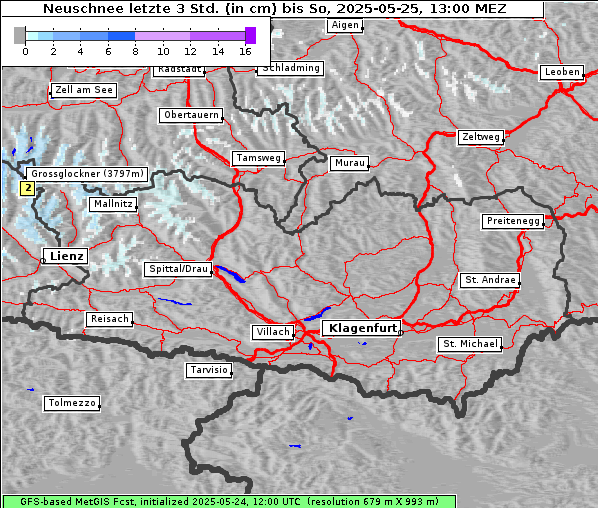 Neuschnee, 25. 5. 2025