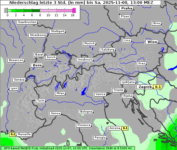 Niederschlag, 8. 11. 2025