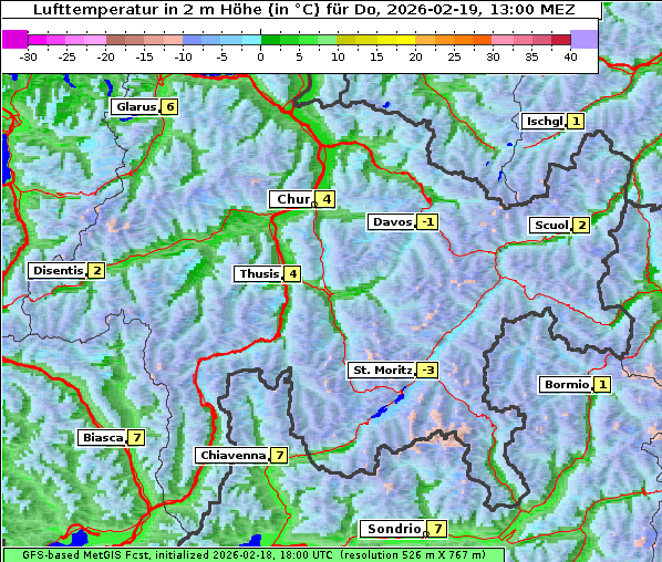 Temperatur, 19. 2. 2026