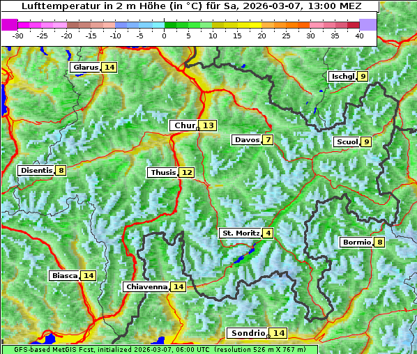 Temperatur, 7. 3. 2026