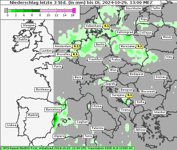 Niederschlag, 29. 10. 2024