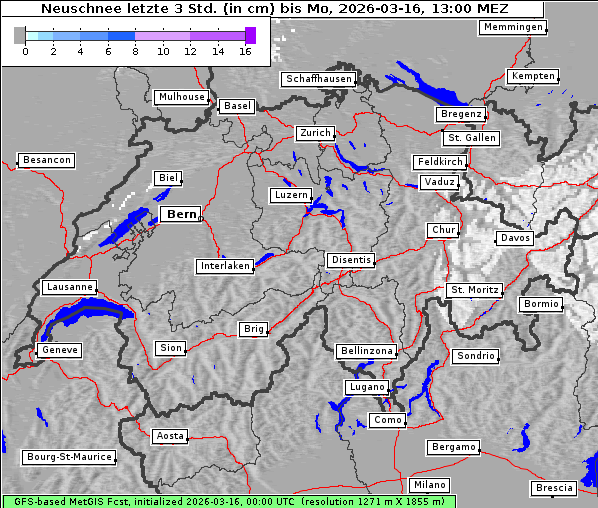 Neuschnee, 16. 3. 2026