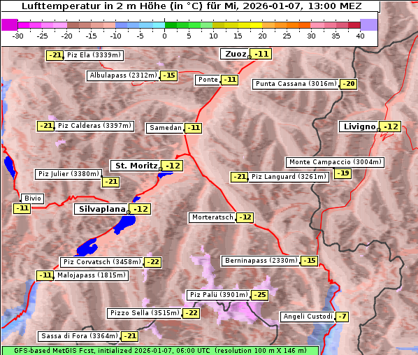 Temperatur, 7. 1. 2026